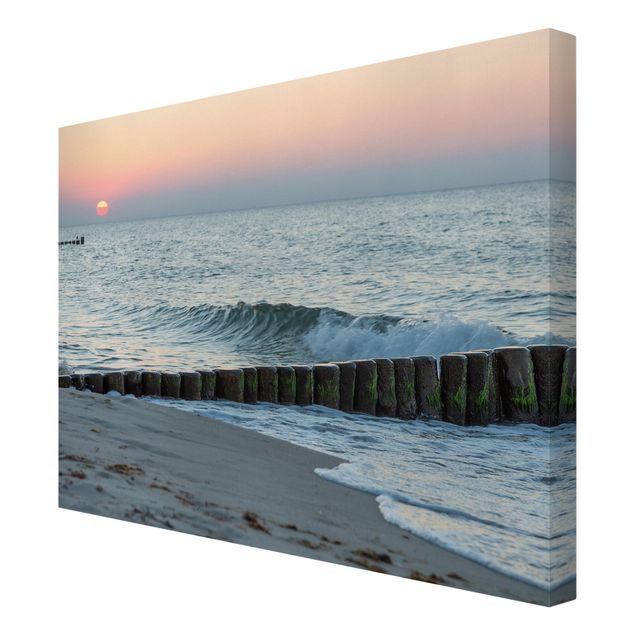 Billeder på lærred kunsttryk Sunset At The Beach