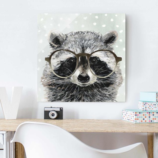 Billeder bjørne Animals With Glasses - Raccoon