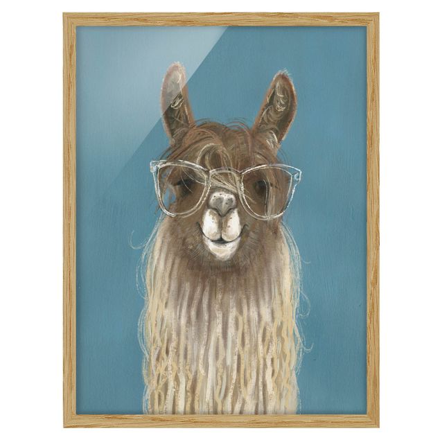Billeder moderne Lama With Glasses III