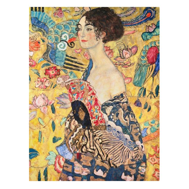 Billeder kunsttryk Gustav Klimt - Lady With Fan