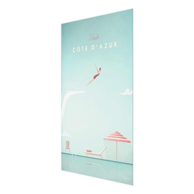 Glasbilleder arkitektur og skyline Travel Poster - Côte D'Azur