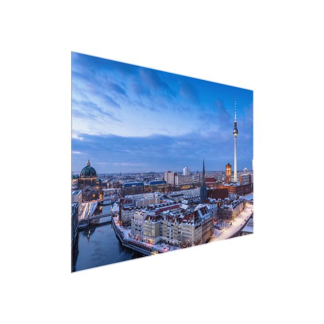 Glasbilleder arkitektur og skyline Snow In Berlin
