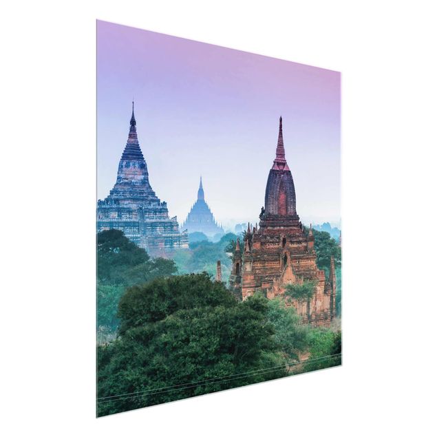 Glasbilleder solnedgange Temple Grounds In Bagan