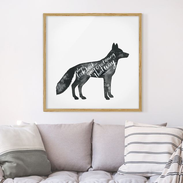 Indrammede plakater ordsprog Animals With Wisdom - Fox