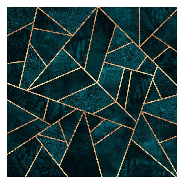 Tapet turkis Dark Turquoise With Gold