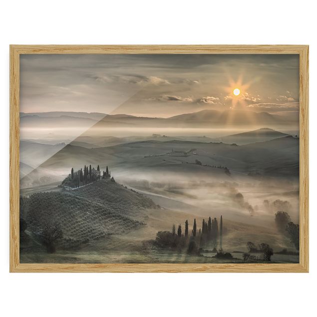 Indrammede plakater landskaber Tuscany-Morning