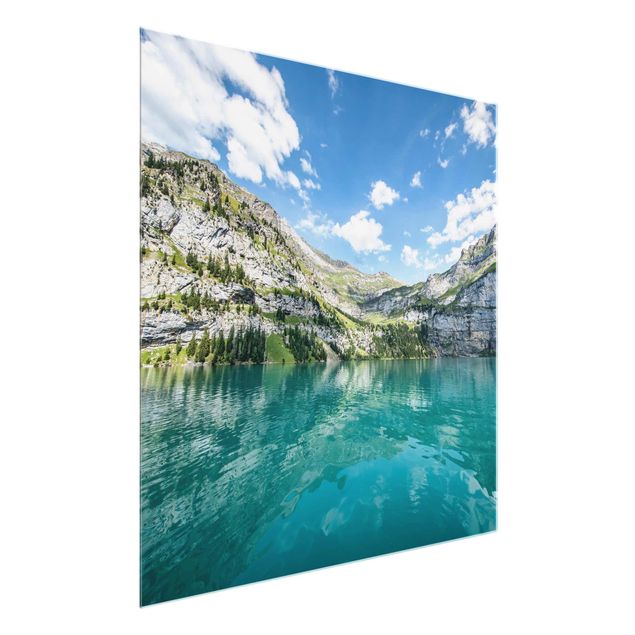 Glasbilleder landskaber Divine Mountain Lake