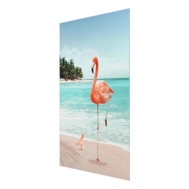 Billeder hav Beach With Flamingo