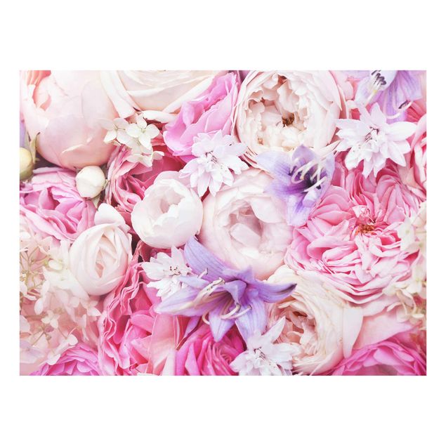 Billeder blomster Shabby Roses With Bluebells
