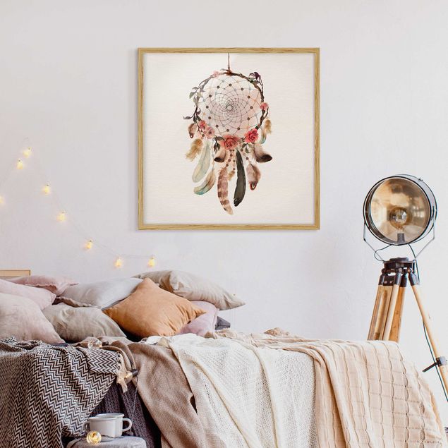 Indrammede plakater vintage Dream Catcher With Beads