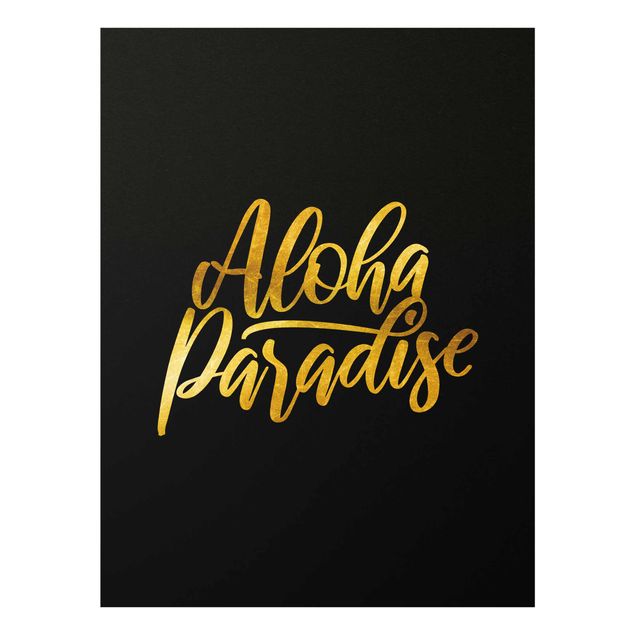 Billeder moderne Gold - Aloha Paradise On Black