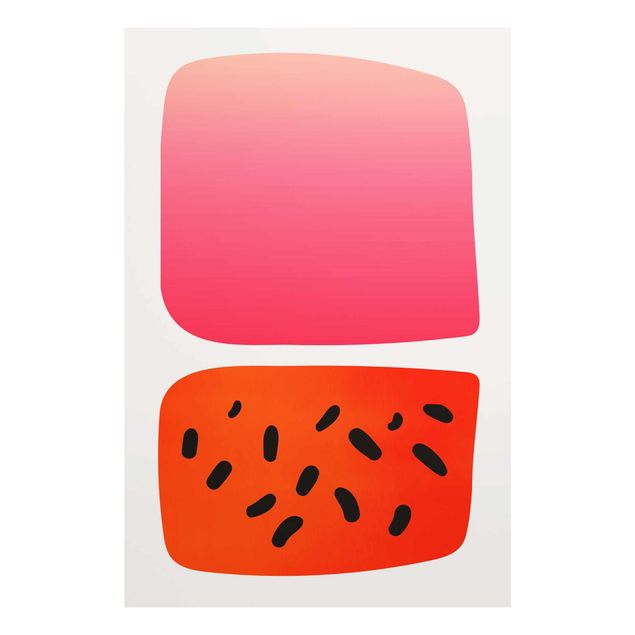 Billeder rød Abstract Shapes - Melon And Pink