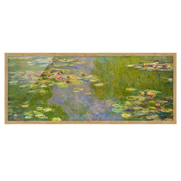 Indrammede plakater blomster Claude Monet - Green Waterlilies