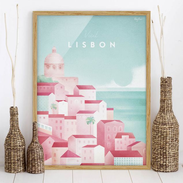 Indrammede plakater strande Travel Poster - Lisbon