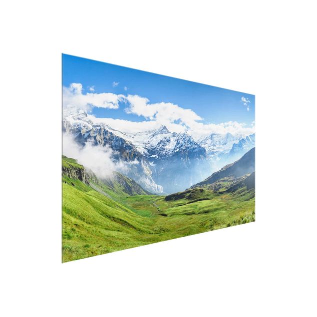 Glasbilleder landskaber Swiss Alpine Panorama