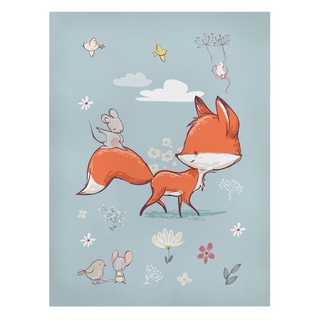 Billeder blomster Fox And Mouse On The Move