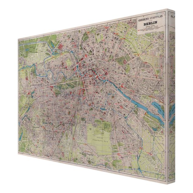 Billeder på lærred verdenskort Vintage Map Berlin
