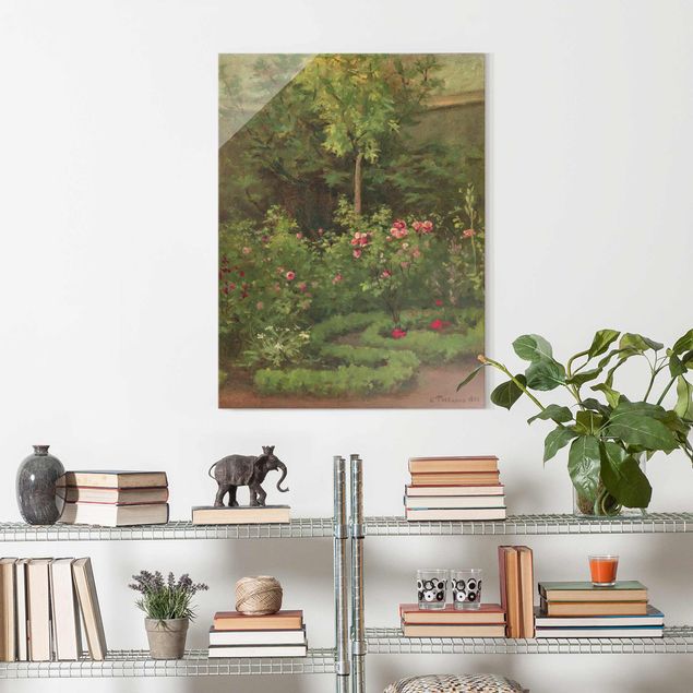 Glasbilleder roser Camille Pissarro - A Rose Garden