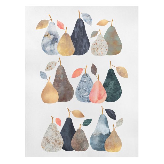 Billeder kunsttryk Collage Golden Pears