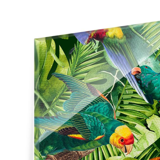 Billeder Andrea Haase Colourful Collage - Parrots In The Jungle