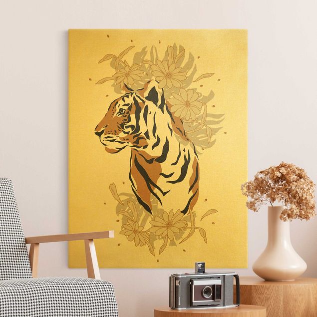 Billeder moderne Safari Animals - Portrait Tiger