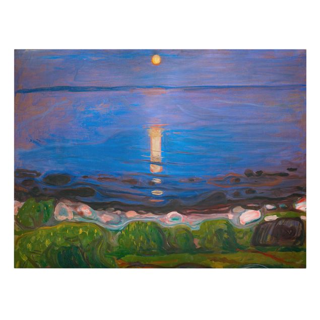 Billeder på lærred hav Edvard Munch - Summer Night By The Beach