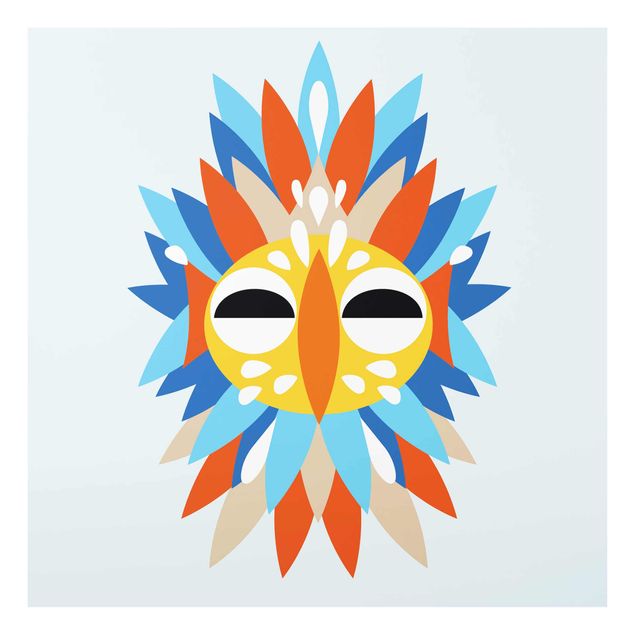 Billeder farvet Collage Ethnic Mask - Parrot