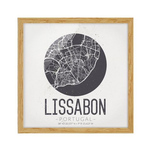 Billeder arkitektur og skyline Lisbon City Map - Retro