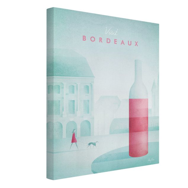 Billeder på lærred kunsttryk Travel Poster - Bordeaux