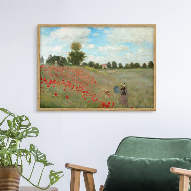 køkken dekorationer Claude Monet - Poppy Field Near Argenteuil