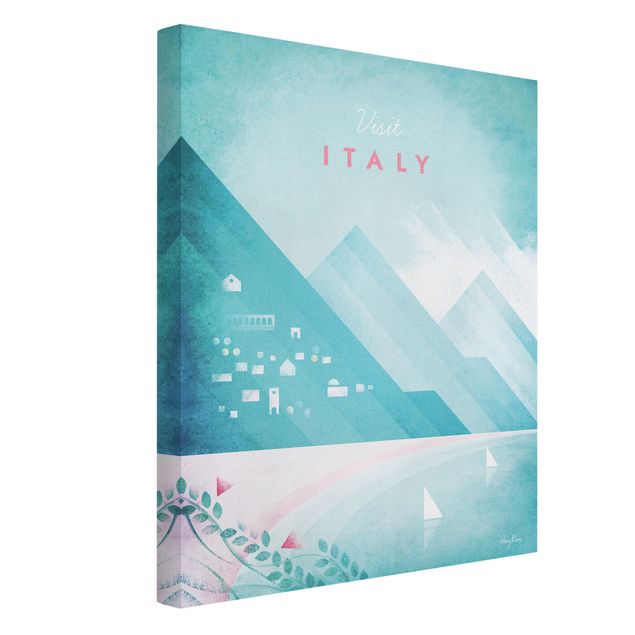 Billeder på lærred bjerge Travel Poster - Italy