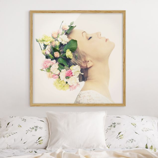 Indrammede plakater blomster Princess Snow White