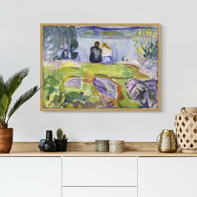 Kunst stilarter ekspressionisme Edvard Munch - Spring (Love Couple On The Shore)