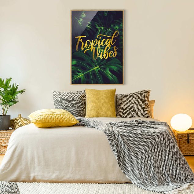 Indrammede plakater blomster Jungle - Tropical Vibes