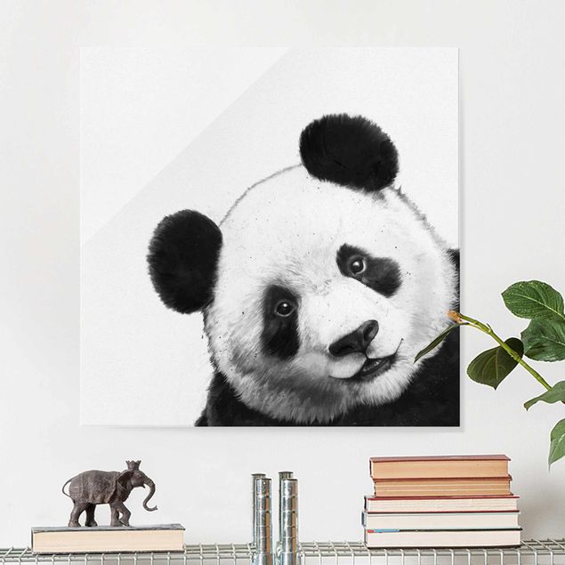 Billeder Laura Graves Art Illustration Panda Black And White Drawing