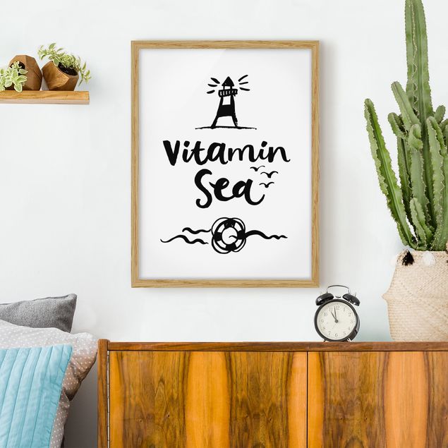 Indrammede plakater ordsprog Vitamin Sea