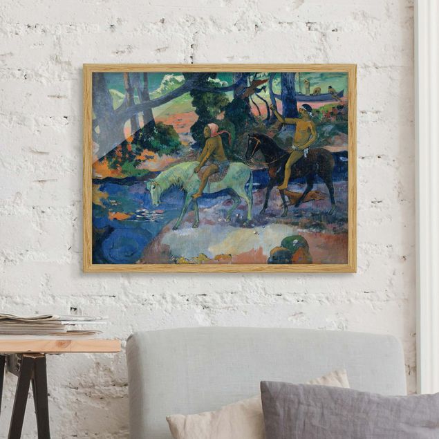 Kunst stilarter impressionisme Paul Gauguin - Escape, The Ford