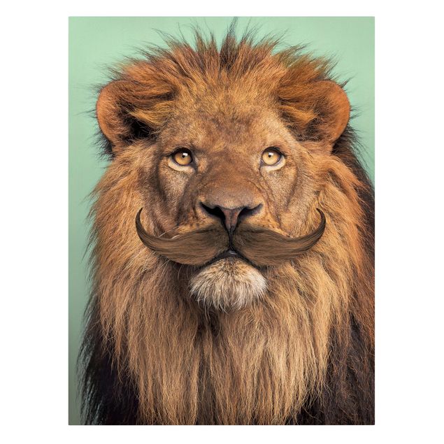 Billeder på lærred kunsttryk Lion With Beard