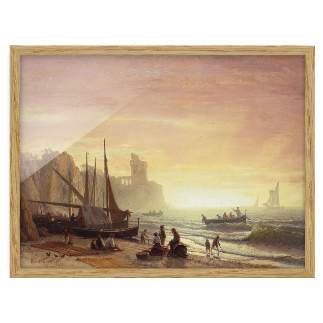 Kunst stilarter romantikken Albert Bierstadt - The Fishing Fleet
