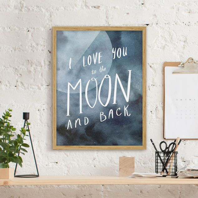 Indrammede plakater ordsprog Heavenly Love - Moon