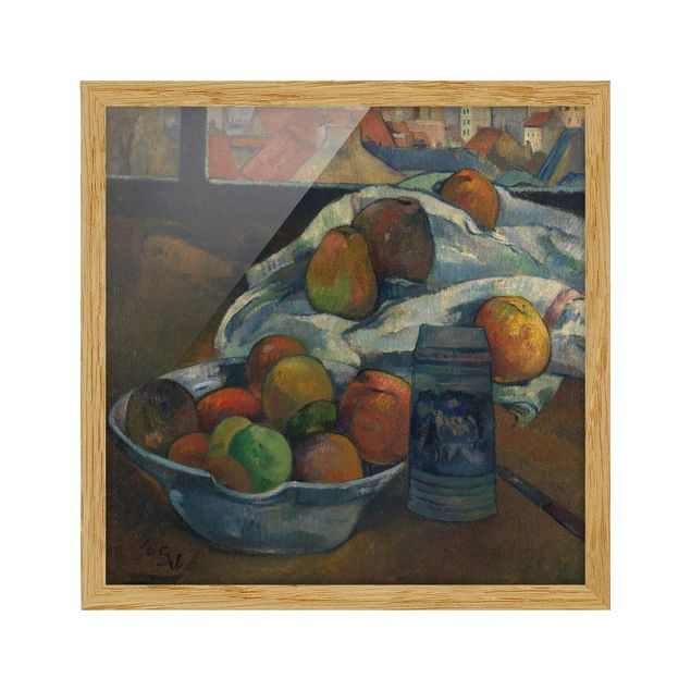 Billeder frugt Paul Gauguin - Fruit Bowl and Pitcher in front of a Window