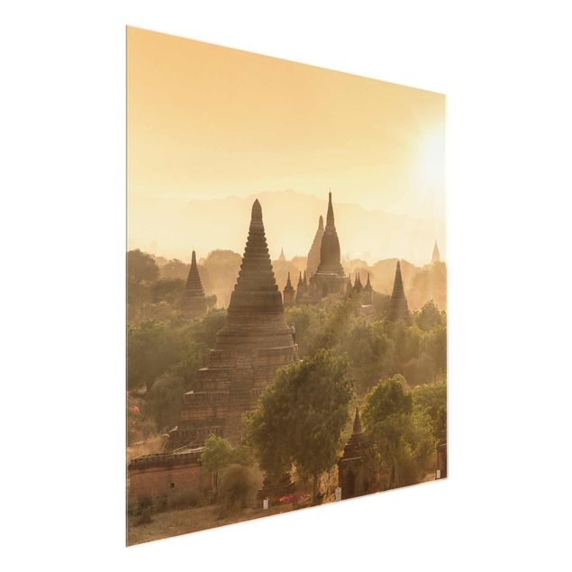 Glasbilleder solnedgange Sun Setting Over Bagan