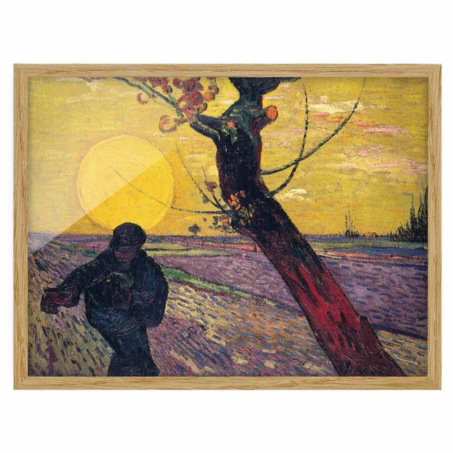 Kunst stilarter post impressionisme Vincent Van Gogh - Sower With Setting Sun
