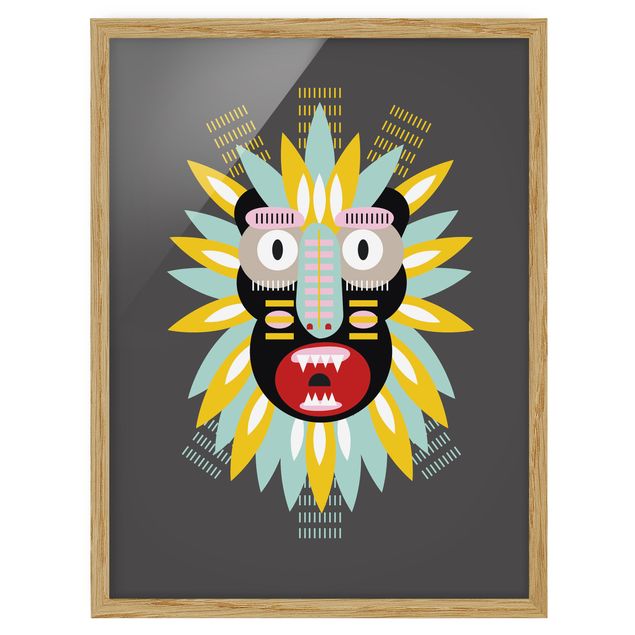 Billeder moderne Collage Ethnic Mask - King Kong
