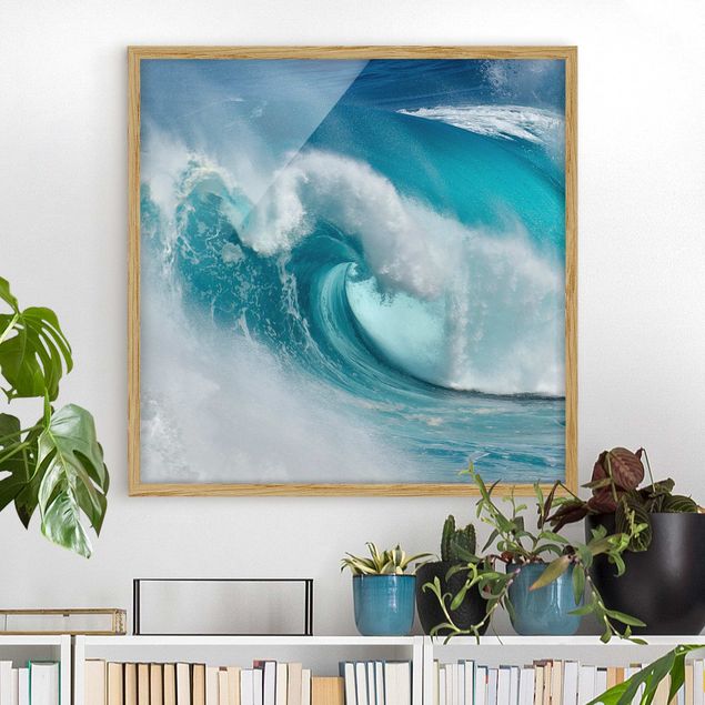 Indrammede plakater strande Raging Waves