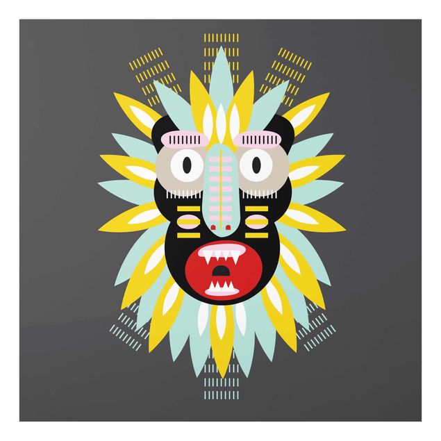 Billeder farvet Collage Ethnic Mask - King Kong