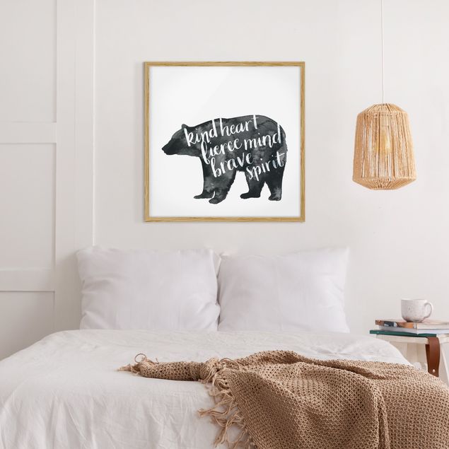 Indrammede plakater ordsprog Animals With Wisdom - Bear