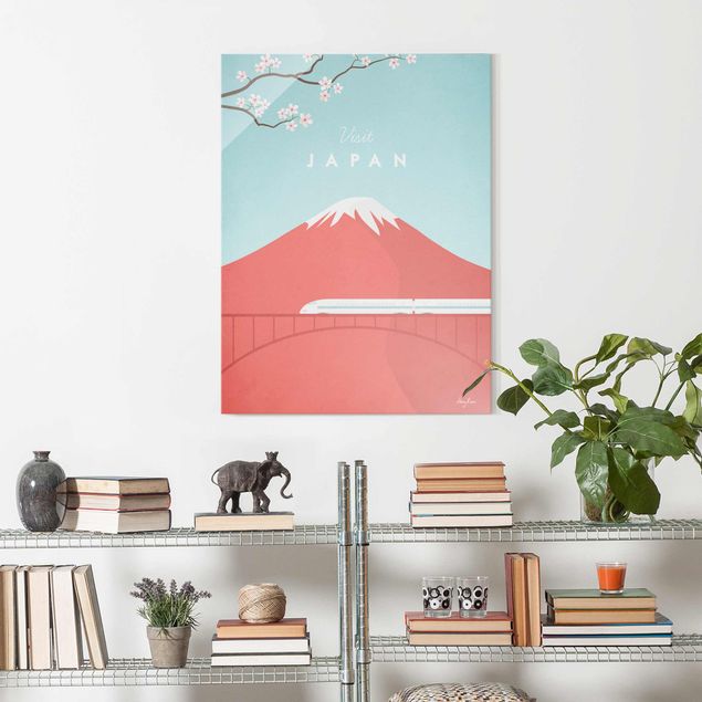 Glasbilleder bjerge Travel Poster - Japan