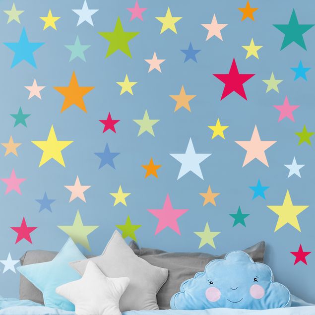 Wallstickers 92 Colorful Stars Set