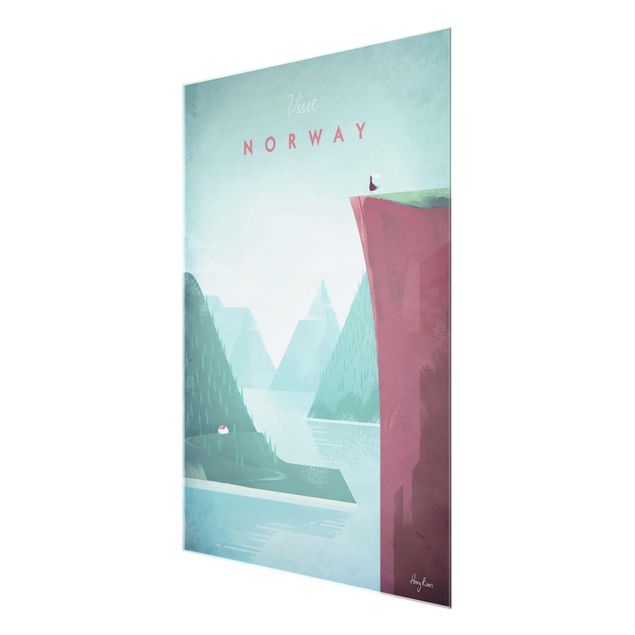 Glasbilleder arkitektur og skyline Travel Poster - Norway